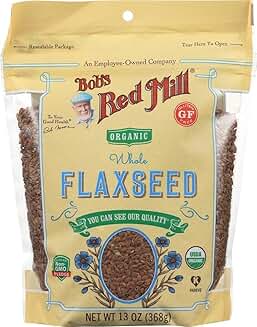 Bob's Red Mill Organic Brown Flaxseeds, Resealable Stand up Bag
