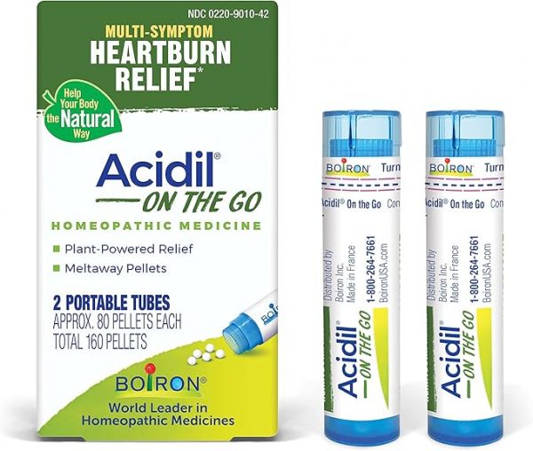 Boiron Acidil On The Go for Relief of Acid Reflux, Heartburn, Indigestion, Bloating