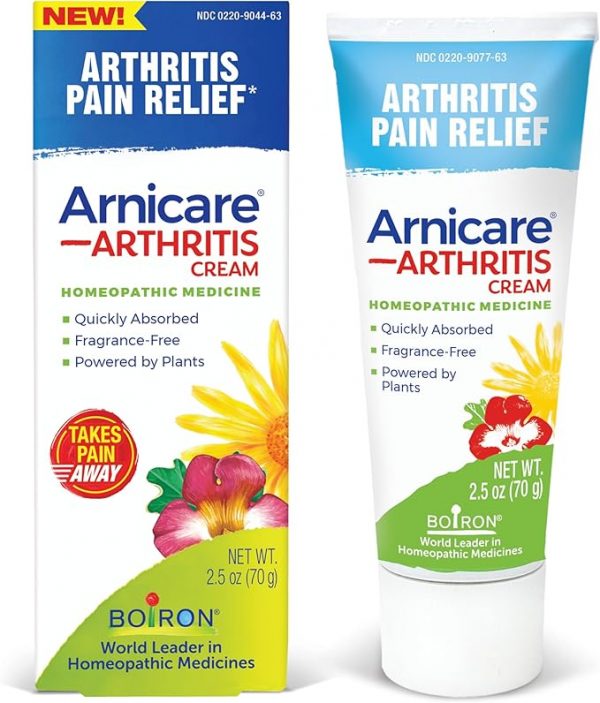 Boiron Arnicare Arthritis Cream with Devil’s Claw for Pain Relief of Knees, Hands, Wrists, Elbows