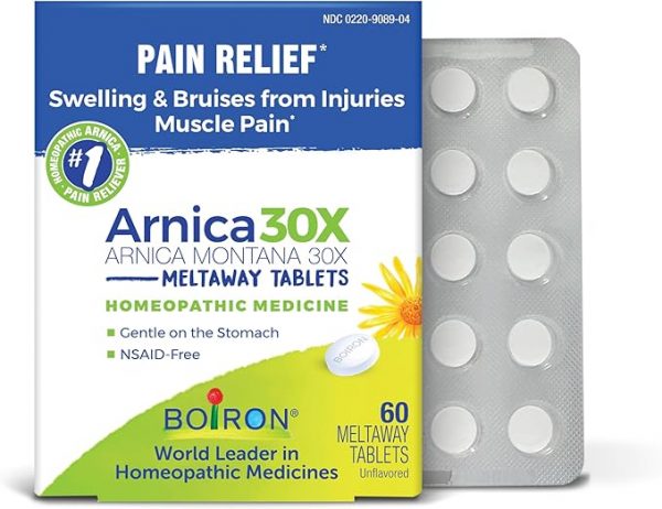 Arnica 30X Tablets for Pain Relief from Muscle Pain, Joint Soreness